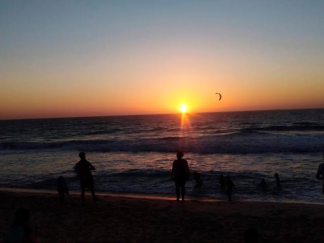 atardecer en playa de Perth